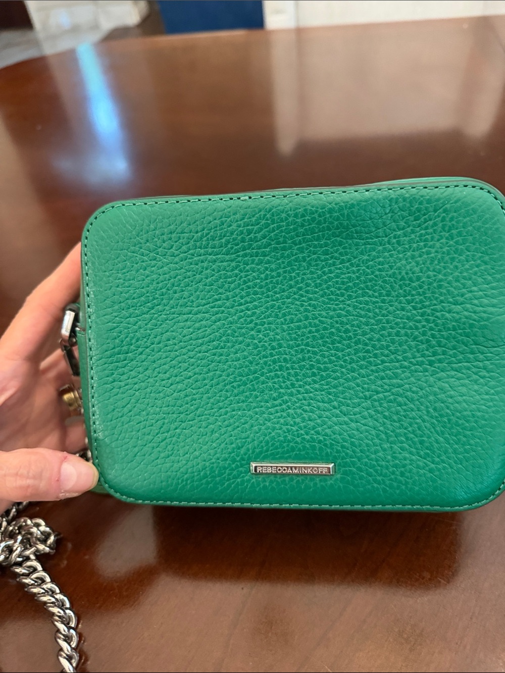 Rebecca Minkoff Emerald Green Pebbled Leather Crossbody